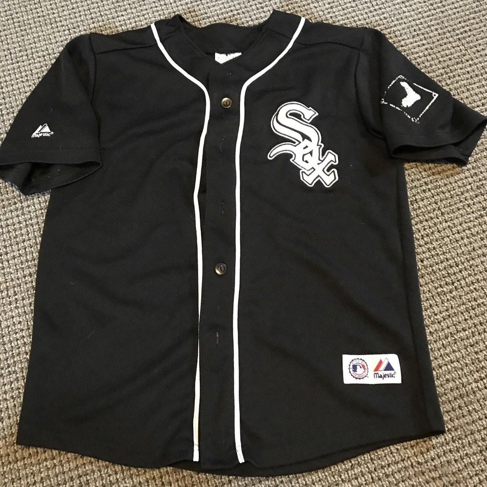 Chicago White Sox Paul Konerko 14 Majestic Jersey Black Womens Medium